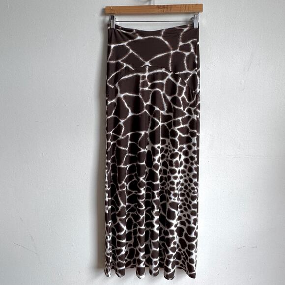 Vintage Y2K ROBERTO CAVALLI Giraffe Print Maxi Skirt - Picture 4 of 10